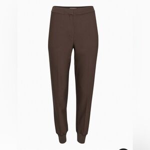 Babaton, Mid-Rise Tailored Joggers, Coffee Bean/Brown, Size 0
